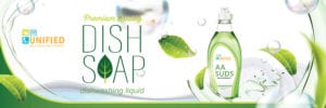 Unified Solutions For Cleaning Dish Soap Banner